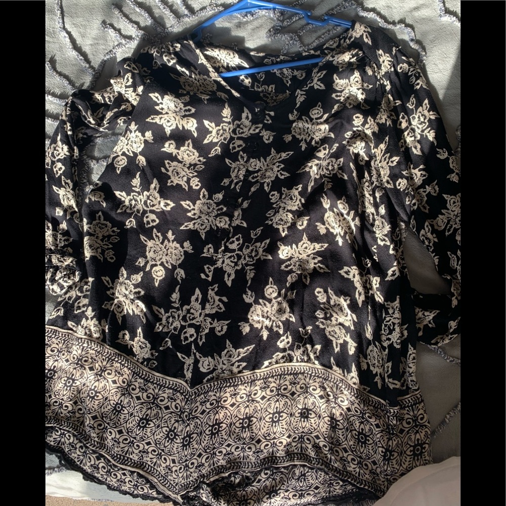 Volcom black and white romper